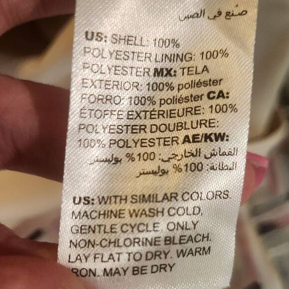 WHBM Purple Gray and Tan Print Chiffon Maxi Dress Size 14 (5084) - Picture 8 of 8